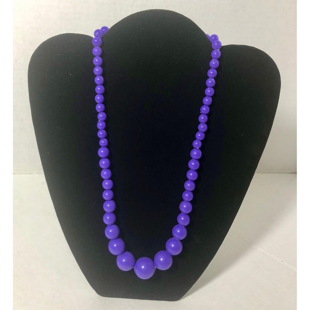 VTG Traditional Flamenco Spanish Sevillanas Bead Necklace  - Purple